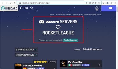 Discord servers tagged with rocket.